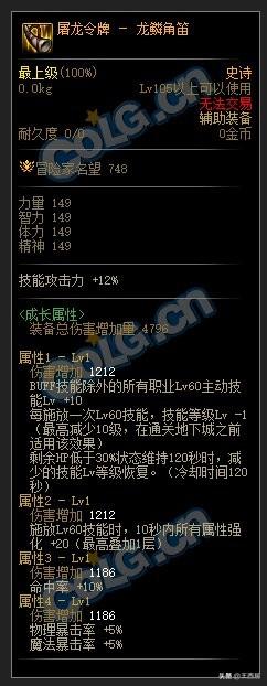 DNF110级装备搭配指南，聚焦特定技能强化-图23